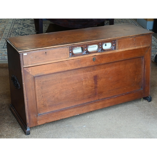 521 - An early 20th century mahogany bureau cabinet with fall-front panel enclosing fitted interior below ... 