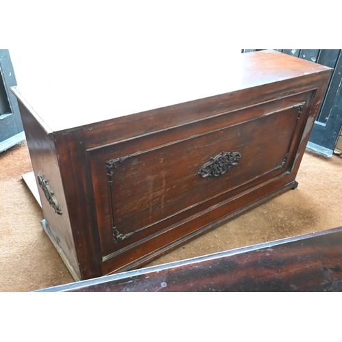 521 - An early 20th century mahogany bureau cabinet with fall-front panel enclosing fitted interior below ... 