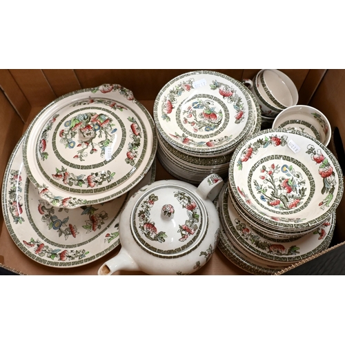 98 - Two boxes of Johnson Bros and other pottery 'India Tree' dinner wares (2)