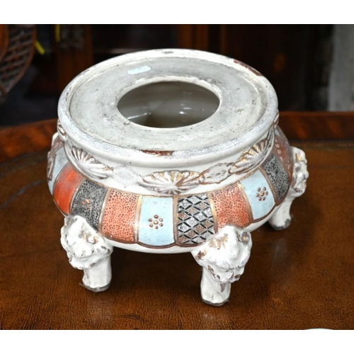 88 - A vintage Chinese Mun Shou longevity pattern bowl, decorated in polychrome enamels with bao xiang hu... 