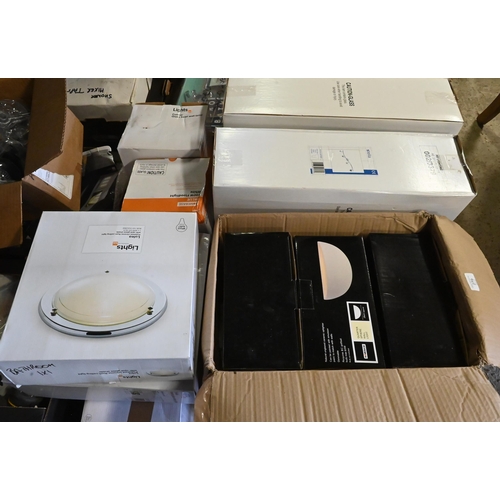 504 - A large quantity of assorted mainly boxed new old stock lighting and electrical components, includin... 