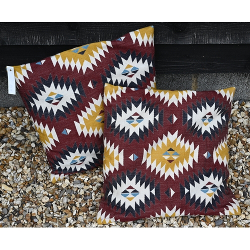 510 - A pair of kelim style cushions (2)