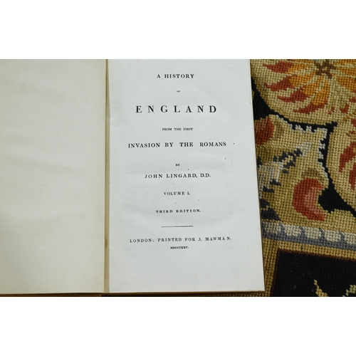 1005 - Lingard, John - A History of England, London: J Mawman, 14 vols - vols I-VIII 3rd edition 1825, vols... 