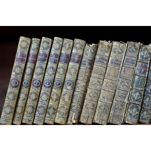 1011 - 18th century bound periodicals, including The Spectator vols 1-8, 1710-1714, vol VI 11st Edition 173... 
