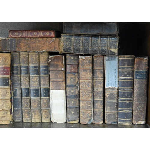 1013 - A collection of 18th and 19th century volumes on ministry, including Latimers Sermons 1788, Blair's ... 