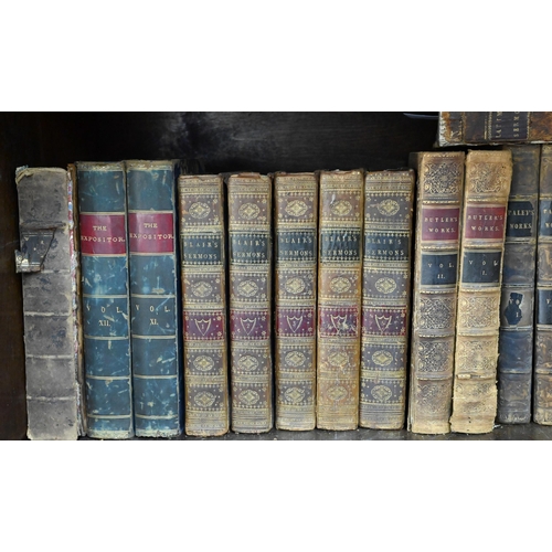 1013 - A collection of 18th and 19th century volumes on ministry, including Latimers Sermons 1788, Blair's ... 