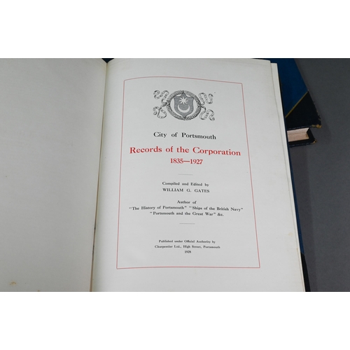 1022 - Gates, William G (edit.), City of Portsmouth Records of the Corporation in 3 vols, 1835-1927, 1928-1... 