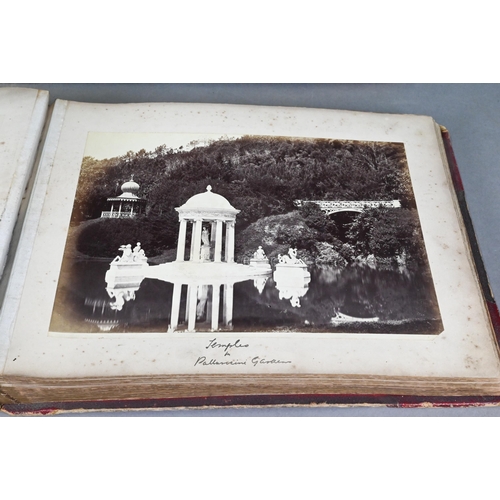 1031 - A good set of three Victorian photograph albums, mostly Grand Tour subjects including France, Switze... 