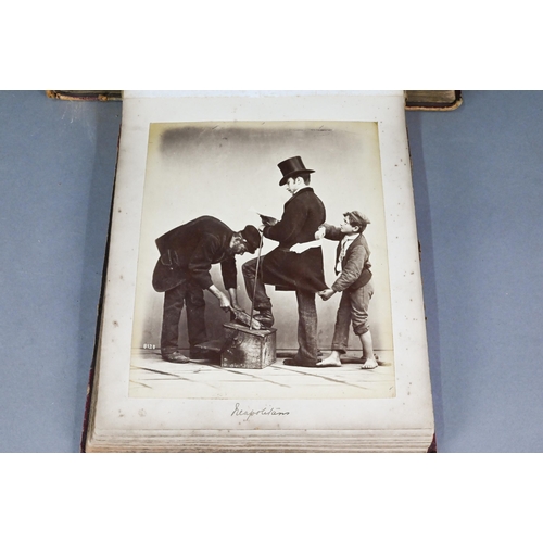 1031 - A good set of three Victorian photograph albums, mostly Grand Tour subjects including France, Switze... 