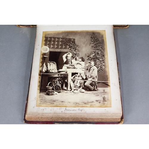 1031 - A good set of three Victorian photograph albums, mostly Grand Tour subjects including France, Switze... 