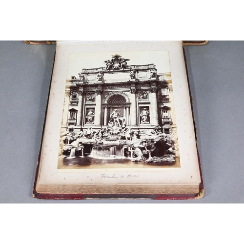 1031 - A good set of three Victorian photograph albums, mostly Grand Tour subjects including France, Switze... 