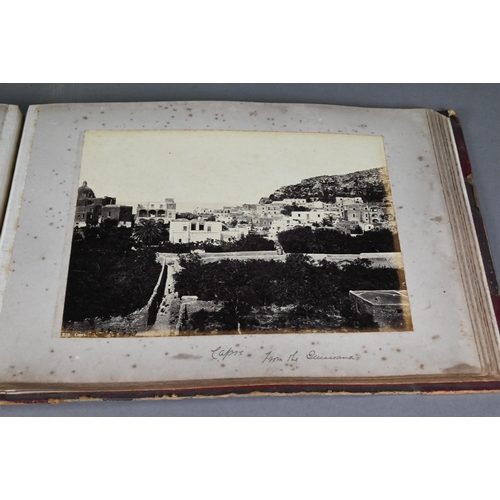 1031 - A good set of three Victorian photograph albums, mostly Grand Tour subjects including France, Switze... 