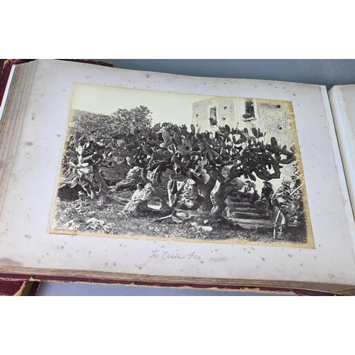 1031 - A good set of three Victorian photograph albums, mostly Grand Tour subjects including France, Switze... 