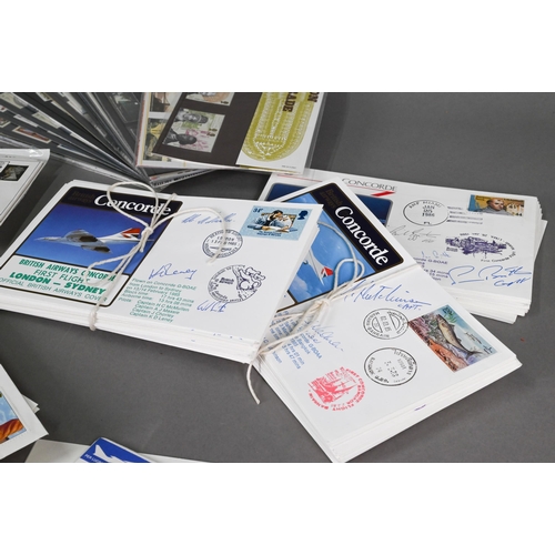 1062 - Concorde - over 100 signed First Day covers to/w other covers including Concorde commemoratives, QE2... 