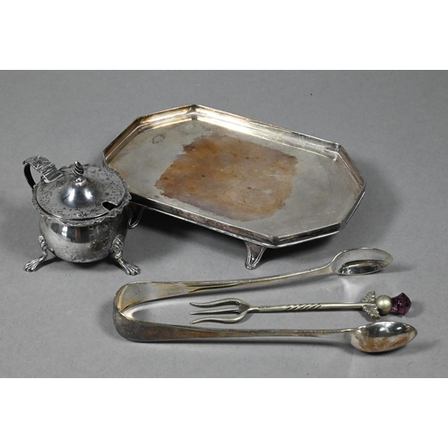 107 - Late Victorian cased part set of eleven Albany pattern teaspoons with tongs, Francis Higgins III, Lo... 