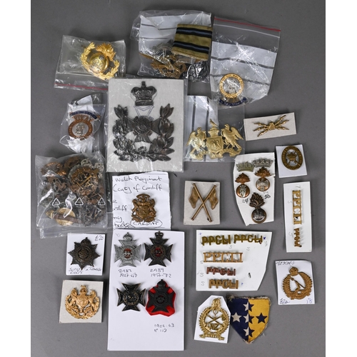 1116 - A large quantity of mostly British military cap badges, late 19th century and later, some duplicates... 