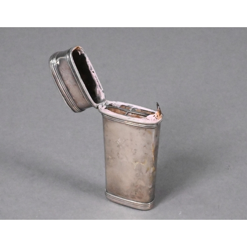 148 - A George III silver lancet-case of tapering form, maker not identified (G_), London 1810, 6.5 cm hig... 