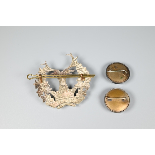 180 - RAF wings - Three sweetheart brooches - one 9ct yellow gold and enamel decoration, one 14ct yellow a... 