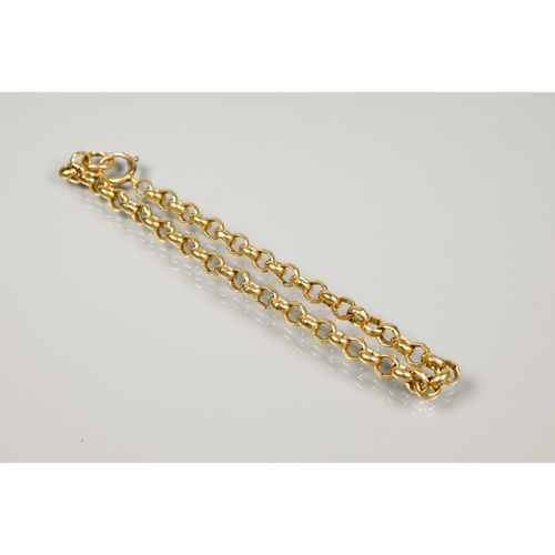 193 - A 9ct yellow gold belcher chain approx 16.5g, 25.5 cm long to/w a 9ct yellow gold belcher chain brac... 