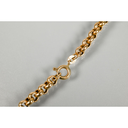 193 - A 9ct yellow gold belcher chain approx 16.5g, 25.5 cm long to/w a 9ct yellow gold belcher chain brac... 