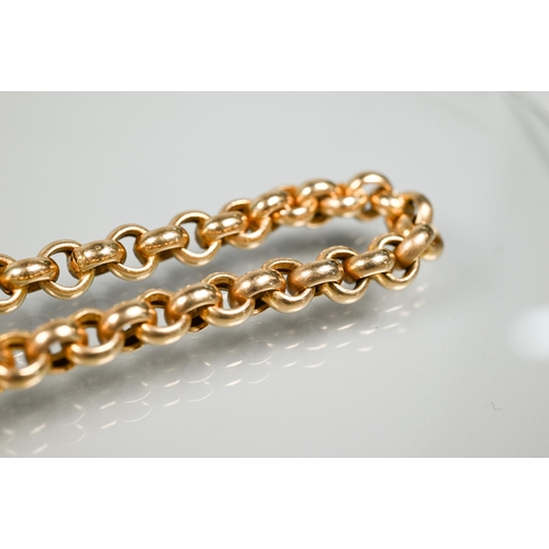 193 - A 9ct yellow gold belcher chain approx 16.5g, 25.5 cm long to/w a 9ct yellow gold belcher chain brac... 