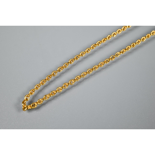 243 - A 15ct yellow gold short trace chain necklace, 18 cm (closed)