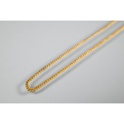 258 - A 15ct yellow gold fine belcher chain, approx 4.5g