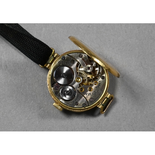 283 - A vintage lady's 18k Swiss wristwatch with 15-jewel Cyma movement, Glasgow import 1929 to/w an 18ct ... 