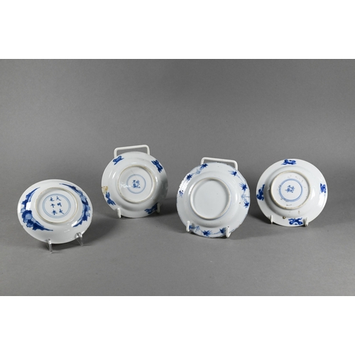 325 - A collection of 18th century Chinese porcelain, Qing dynasty, including four various blue and white ... 