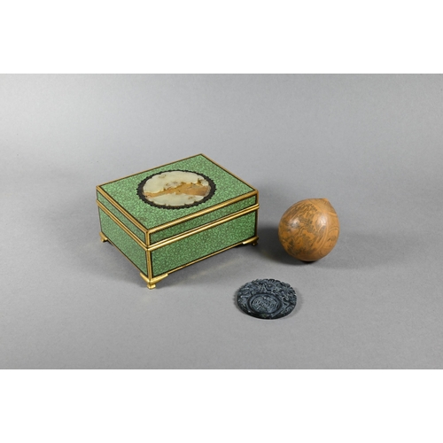 377 - Various Oriental collectables including an old Chinese eight piece ink stone set in fitted case, an ... 