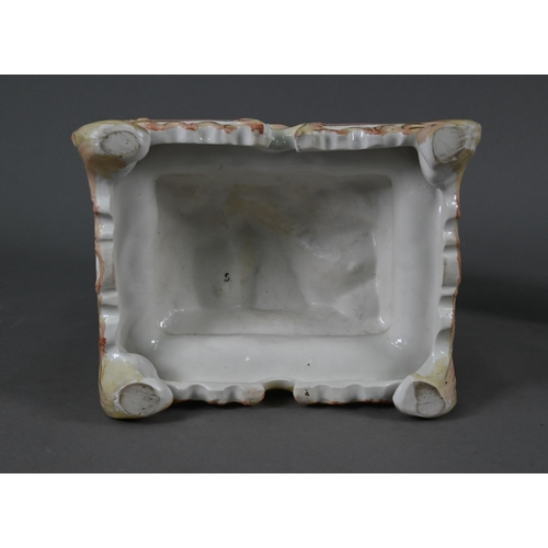 385 - An early 20th century Sitzendorf porcelain lamp-base modelled with a classical female with lute, on ... 