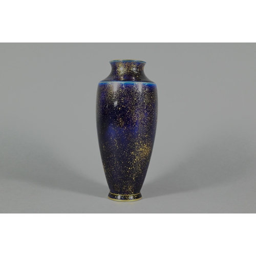 461 - A Sevres vase, with sprayed gilt decoration on a blue ground, dated 1904, 18.5 cm high