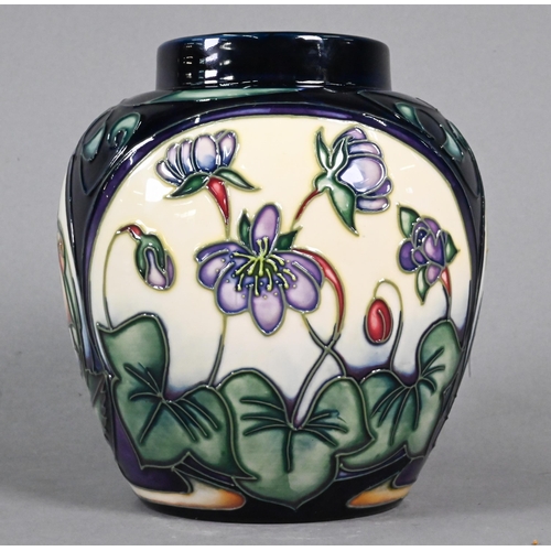 464 - A Moorcroft 'Ashwood Gold' and other floral designs jar and cover by Emma Bossons 2004, Ltd ed 59/20... 