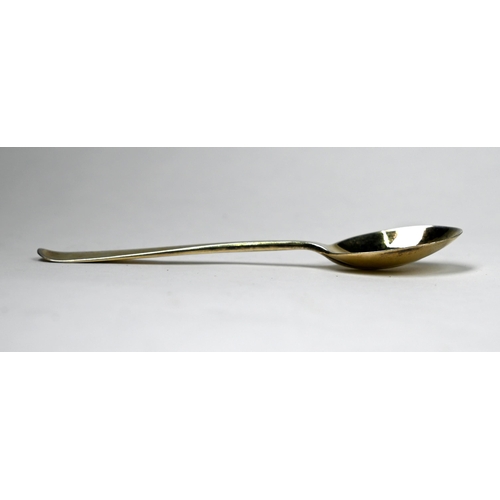 47 - A cased set of six silver gilt Hanoverian rat-tail coffee spoons, Reid & Sons (of Newcastle), Lo... 