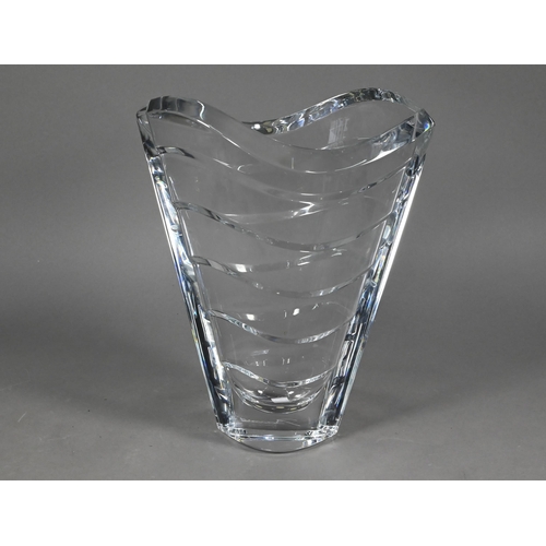 473 - A boxed Baccarat Wave 300 vase, 30 cm high