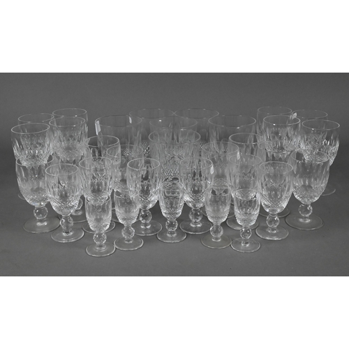 478 - A suite of Waterford Colleen drinking glasses, including eight red wine, six large, eight sherry, si... 