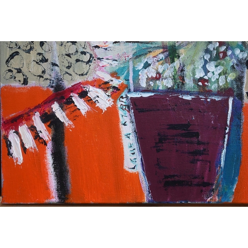 548 - Laura Mars - 'Chelsea Botanical', oil on canvas, signed lower left, 76 x 76 cm (unframed)