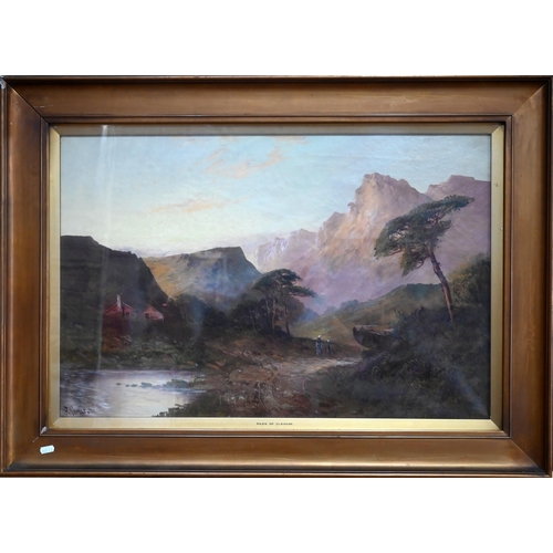 556 - Aubrey Ramus (1895-1950) - A pair - 'Loch Awe' and 'Pass of Glencoe', oil on canvas, signed, 49 x 74... 