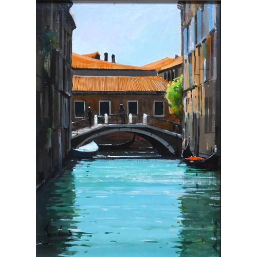 602 - Jeremy Barlow (1945-2020) - 'Venice - Cannaregio', oil on board, signed lower left, 22.5 x 16 cm, Ll... 