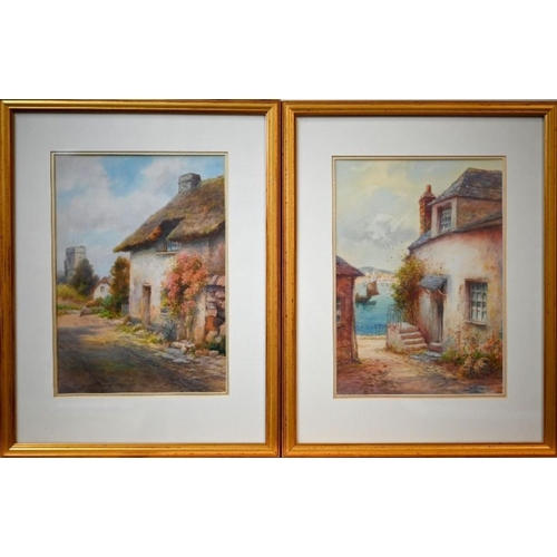 617 - Louis Mortimer - A pair of Cornish views, watercolour, signed, 34 x 25 cm (2)