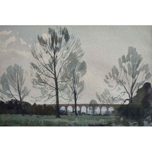 626 - William Dring (1904-1990) - The Viaduct, watercolour, signed, 31 x 46 cm