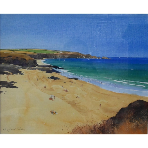 639 - AMENDED ESTIMATE Richard Thorn (b 1952) - 'Summer in Cornwall', watercolour, signed lower left, 38 x... 