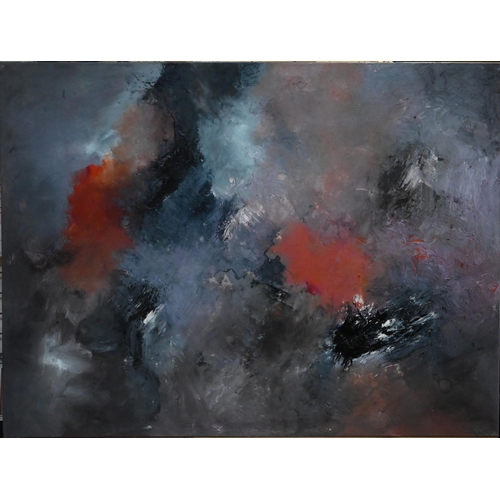 657 - A contemporary abstract study, oil on canvas, 91 x 122 cm