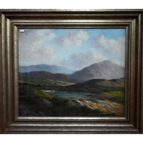 662 - Douglas Alexander (1871-1945) - An Irish landscape, probably Connemara, oil on board, signed lower r... 