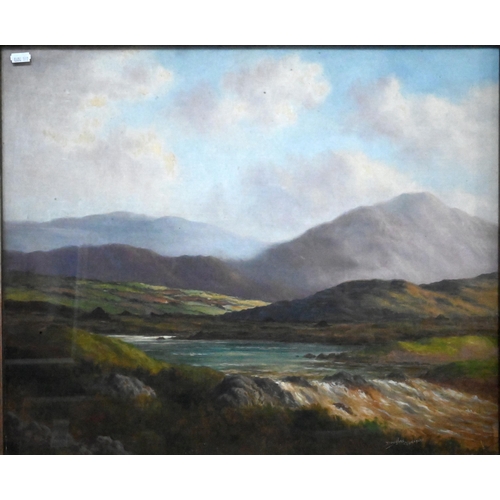 662 - Douglas Alexander (1871-1945) - An Irish landscape, probably Connemara, oil on board, signed lower r... 