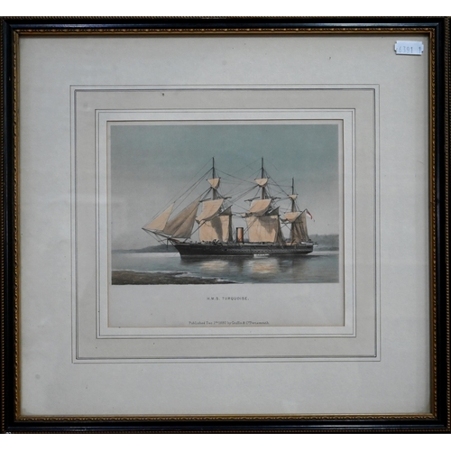 666 - A set of 19th century naval engravings - 'The Combined Channel and Mediterranean Squadron', 1869; A ... 