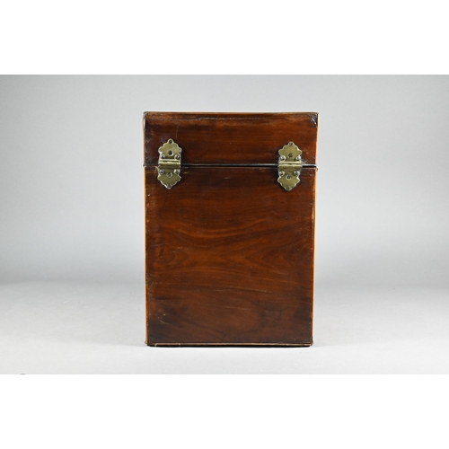 806 - A Georgian mahogany serpentine form stationary box (knife box)