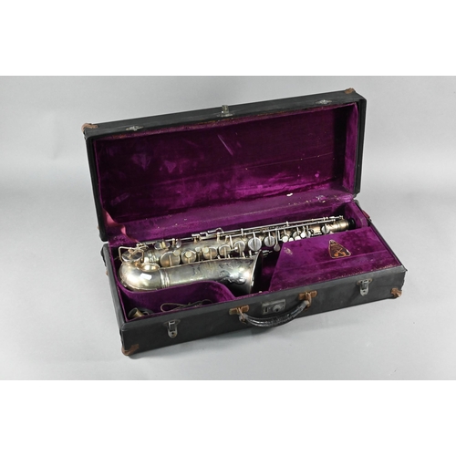 977 - A Hawkes & Son (Piccadilly Circus) silver-plated Alto saxophone, the XX Century, no. 55157, to/w... 