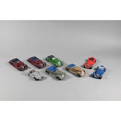 986 - Dinky Toys: 38a Frazer Nash Sports Car, 38b Sunbeam Talbot Sports Car, 38c Lagonda Sports Coupe, 38d... 