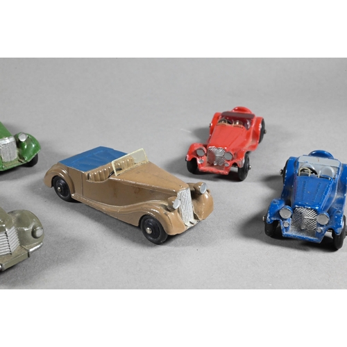 986 - Dinky Toys: 38a Frazer Nash Sports Car, 38b Sunbeam Talbot Sports Car, 38c Lagonda Sports Coupe, 38d... 